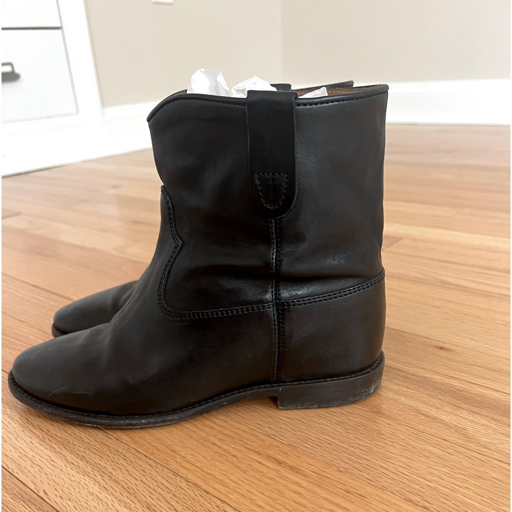 Isabel Marant Black Leather Clueter Bootie